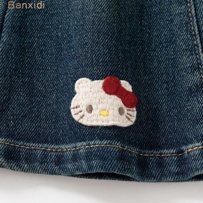 Quần bé gái, quần dài thời trang thường ngày cho bé, quần ống loe denim cho trẻ em