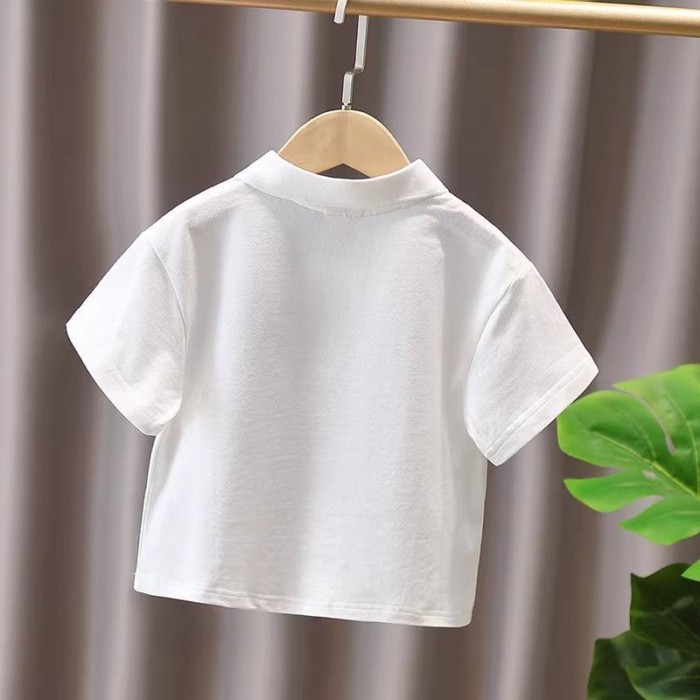 Áo sơ mi POLO trẻ em  phong cách Hàn Quốc mềm mại, thoải mái, ve áo rộng vừa vặn, đa năng, nhẹ