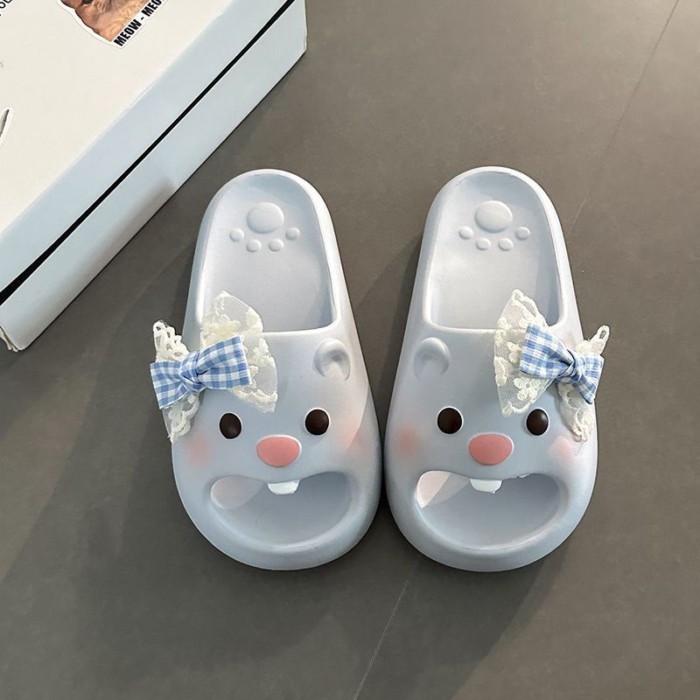 Little Beaver Sandal Dép Bé Gái Nhà Mùa Hè Mới Hoạt Hình Nhẹ Đế Mềm Dép Đi Trong Nhà