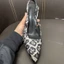 Satin Mùa Hè Cao Gót Bao Đầu Giày Sandal Nữ Mũi Nhọn Giày Cao Gót Nữ Phong Cách Pháp Đế Bao Đ