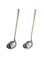 Màu Hồng Vàng Tay Cầm Dài Vỏ Canh Lẩu Rây Làm Dày Thìa Inox 304 Cho Súp Và Cháo