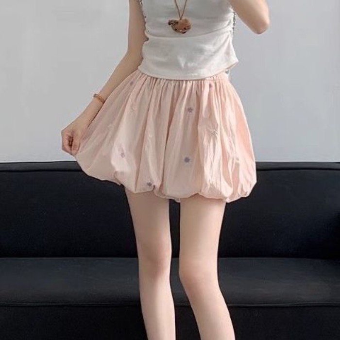 Màu Hồng Ngọt Ngào Nụ Hoa Quần Nữ Mùa Hè Mỏng Mới Cao Cấp Quần Short Lông Tơ Ngọt Mát Phong Cách