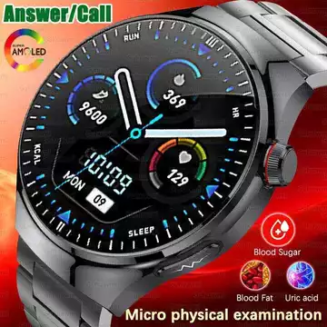 Đồng hồ thông minh theo dõi sức khỏe 2025: đo mỡ máu, axit uric, điện tâm đồ, đường huyết, nhịp tim, huyết áp.