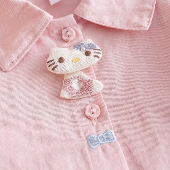 Bé Gái Hoạt Hình Dễ Thương Áo Sơ Mi 26 Xuân Thu Phong Cách Mới Áo Sơ Mi Cardigan Bé Gái Nguyên C