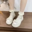 Nơ Ngọc Trai Mary Jane Nhỏ Giày Da Nữ Ngọt Ngào Và Dễ Thương Lolita Giày Giày Đơn