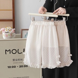 Quần voan chống muỗi chấm bi cho bé gái, mỏng và thời trang, quần ống rộng voan bé gái mới mù