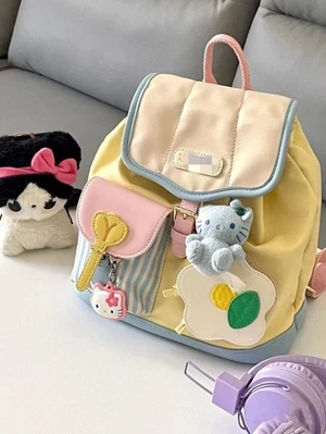 Ba Lô Mini Mới Túi Du Lịch Sinh Viên Đại Học Dễ Thương Màu Sắc Tương Phản Nhỏ Học Ba Lô Nhỏ N