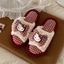 hello kitty cat phim hoạt hình dễ thương bốn mùa dép vải lanh cho nhà của phụ nữ trong nhà th