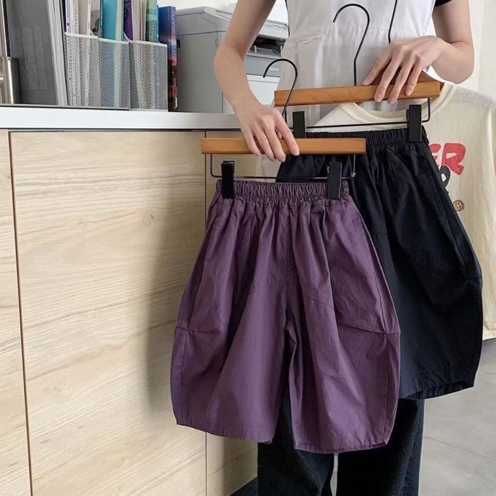 Quần dài dáng rộng đẹp trai cho bé gái mặc mùa hè quần cà rốt mới Quần cắt trẻ em phong cách