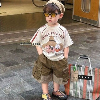 Áo thun Mickey ngắn tay mùa hè cho bé trai phiên bản Hàn Quốc dành cho trẻ em hoạt hình