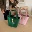 Ins Bucket Bag Little Rich Woman Túi xách 2026 Túi mới Da cá sấu Giỏ rau củ Túi xách làm việc Nhân viên văn phòng