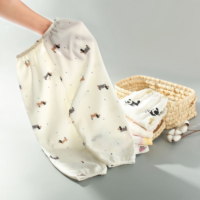Trẻ Em Mùa Hè Quần Cotton Chống Muỗi Quần Mỏng Thoáng Khí Cho Bé Quần Thường Ngày Nữ Ống Rộng-