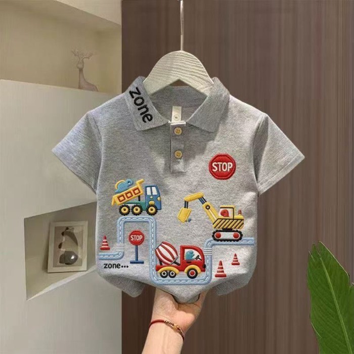 Áo polo trẻ em tay ngắn mùa hè trẻ em thương hiệu Hàn Quốc Áo thun Ultraman thời trang cho bé