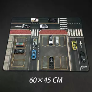 Thảm cảnh lớn Tỉ lệ 1: 64 Cảnh đường trường Bãi đậu xe Thảm cho Diecast Mô hình ô tô Đồ chơi Màn hình cảnh Mô phỏng Tấm lót chuột xe (Chỉ có Mousepad)