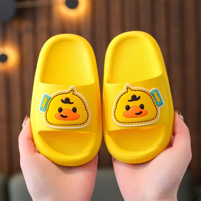 Vịt Vàng Vui Nhộn Dép Trẻ Em Lớn Và Vừa Trẻ Em Dễ Thương Hoạt Hình Cho Bé Chống Trơn Trượt Đế