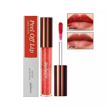 Son Bóng Zephoco Peel-Off, Màu Tự Nhiên, Không Dính Cốc, Dưỡng Ẩm, Làm Đầy Môi, Mềm Mượt, Son Bóng Tiện Dụng.