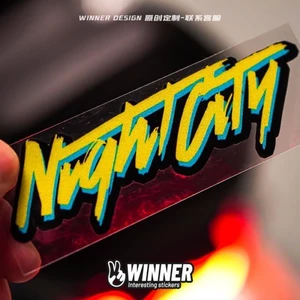 Cyberpunk 2077 Nightcity Nightcity Sticker Thư Xe Nhãn Dán Xe Điện Xe Máy Trang Trí Miếng Dán