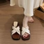 Giày sandal đế dày đế dày kiểu Pháp dành cho nữ, mặc ngoài mùa hè, đa năng và thời trang, pho