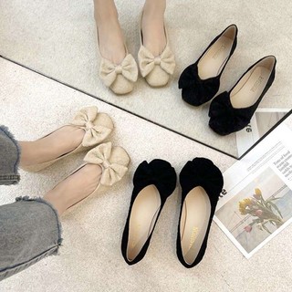 Giày Doudou cho nữ phong cách Hàn Quốc đế phẳng chống trượt nhẹ nhàng giày nữ đế mềm một bước