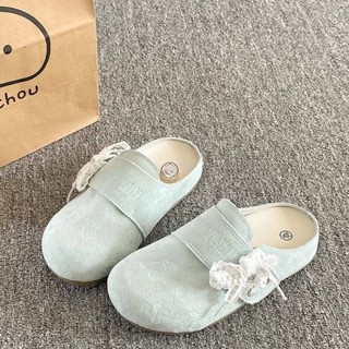 Giày sandal Birkenstock nữ mùa xuân hè mới kèm váy mũi nhọn nửa dép giày lười