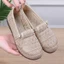 Giày Vải Mới Giày Nữ Vải Lanh Xuân Hè Giày Ngư Dân Giày Lười Slip-on Đế Mềm Giày Thường Giày