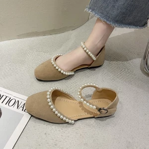Cổ Tích Đế Bằng Sinh Viên Rỗng Một Từ Khóa Ren Giày Đơn Nữ Phong Cách Hàn Quốc Ba Lê Buổi Tối
