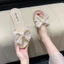 Dép sandal thiết kế cao cấp dành cho nữ thời trang thắt nơ đi chơi niche giày đi biển một chữ