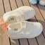 Phiên bản Hàn Quốc của giày thể thao Velcro màu trắng đơn giản cao cấp dành cho nữ, giày trắn