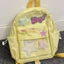 Campus Sweet Hot Girl Sữa Ngôi Sao Vàng Schoolbag Màu Hồng Và Trắng Màu Sắc Tương Phản Họa Ti