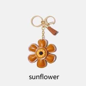 Hoa Hướng Dương Hoạt Hình Dễ Thương Móc Khóa Cá Tính Ins Túi Mặt Dây Chuyền Móc Chìa Khóa Mặt Dây Chuyền Men Sáng Tạo