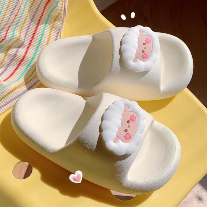 Dép Cừu Dễ Thương Mùa Hè EVA Nhà Chống Trơn Trượt Thoải Mái Đế Mềm Dép Dép Nữ