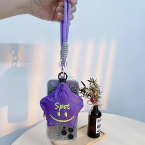 Ins Phong Cách Dopamine Ví Đựng Tiền Xu Ngôi Sao Ba Chiều Dây Điện Thoại Di Động Túi Chìa Khóa Di Động Túi Tai Nghe Mặt Dây Chuyền Hợp Thời Trang Nữ