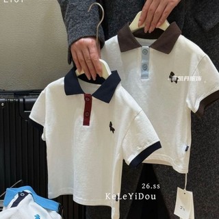 Áo sơ mi POLO giản dị đơn giản dành cho trẻ em phối màu cho trẻ nhỏ và vừa, áo thun ngắn tay đẹp, á