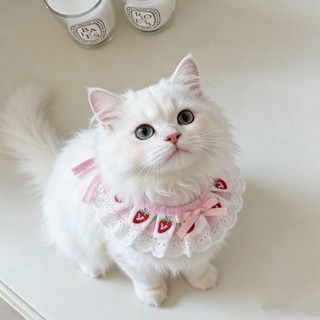 [Hàng có sẵn] Khăn nước bọt dâu tây dễ thương Yếm chó 2-10kg