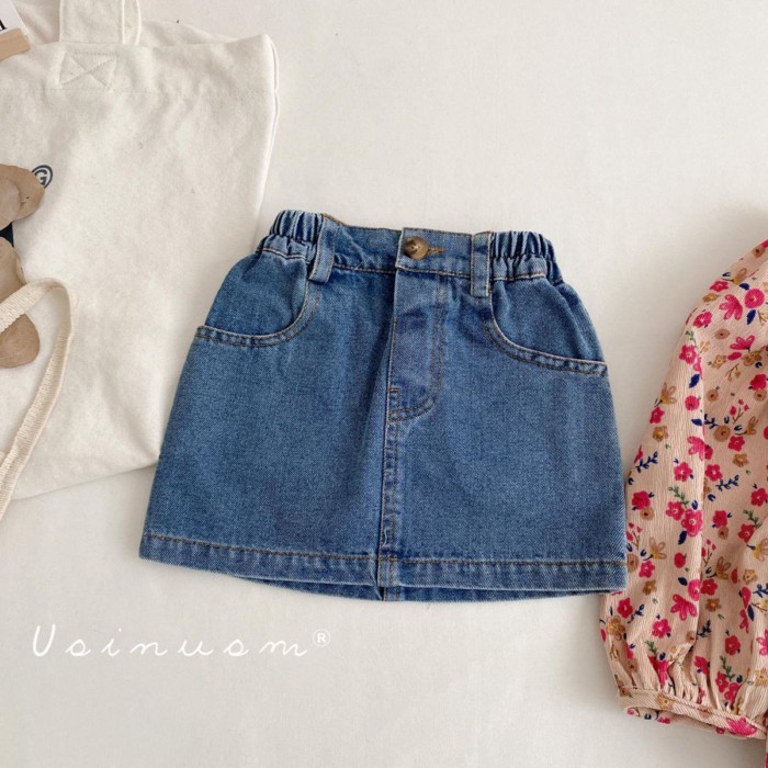 Váy Denim Bé Gái Phong Cách Mới Váy Chữ A Thời Trang Mùa Hè Cho Trẻ Em