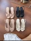 Đa Năng Miệng Cá Nơ Da Lộn Giày Sandal Cao Gót Chống Thấm Nước Đế Dày Dây Gai Dầu Bện Giày Đế