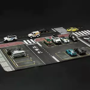 1: 64Scale Mẫu Đường Lớn Cảnh Đỗ Xe Thảm Cho Xe Diecast Xe Ô Tô Đồ Chơi Màn Hình Mô Phỏng Cảnh Miếng Lót Chuột Bộ Sưu Tập (Chỉ Mousepad)