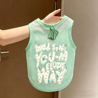 [Hàng có sẵn] Áo Vest lưới thoáng khí in chữ cho chó mèo mùa hè 1-10,5kg