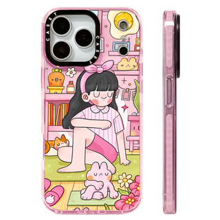 Phim Hoạt Hình Dễ Thương Tại Nhà Yoga Girl Vỏ Sạc Từ Tính Không Dây Tương Thích Cho IPhone16E 14Plus 11 12 13 15 16 17 Pro Max Cover 17AIR Silicon Mềm Trong Suốt Ốp Lưng Chống Sốc