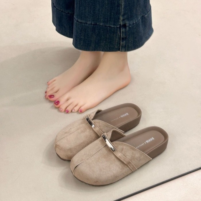 đôi dép xỏ ngón Baotou đế dày dành cho nữ mặc ngoài xuân hè mới thời trang cổ điển Giày Birkenst