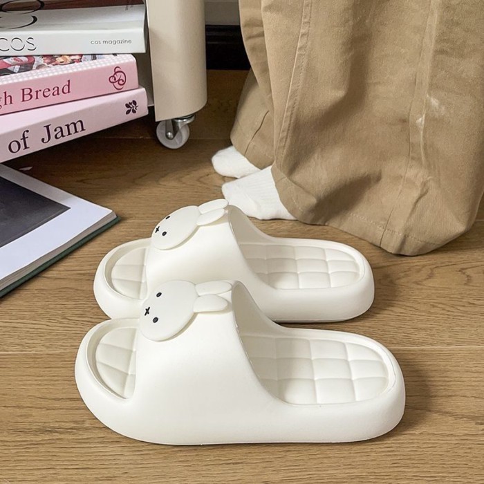 Dễ Thương Miffy Thỏ EVA Dép Nữ Nhà Trong Nhà Chống Trơn Trượt Chống Mùi Hôi Áo Khoác Ngoài San