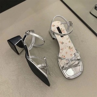Váy Phù Hợp Đẹp Dép Cao Gót Nữ Mùa Hè Mặc Ngoài Thời Trang Cao Cấp Phong Cách Mới Pháp Dày Gót Cát