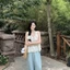 Áo yếm màu xanh mới mùa hè, ngọt ngào và rộng rãi, thiết kế dây đeo giảm tuổi, vest không tay