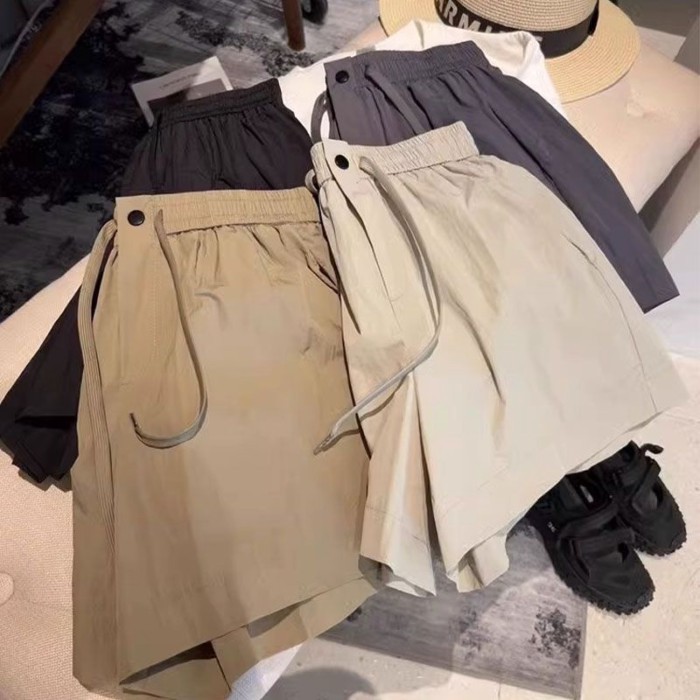 Quần short nữ ống rộng phong cách mới, cao cấp, nhanh khô và co giãn tốt cho eo thon gọn, phù hợp hàng ngày.
