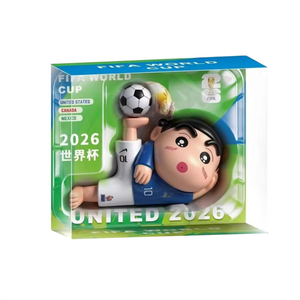Hoạt Hình Dễ Thương Crayon Shin-chan Press-to-Spray Nhân Vật Hành Động USA-Canada-Mexico World Cup Quà Lưu Niệm Trang Trí Máy Tính Để Bàn Quà Tặng Ngày Lễ