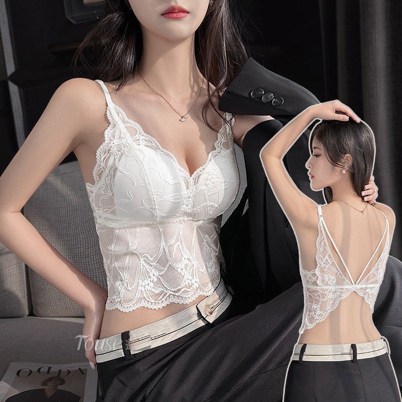 Camisole ren Pháp cho nữ, có miếng lót ngực, thiết kế mỏng nhẹ gợi cảm, dễ dàng phối cùng áo sơ mi