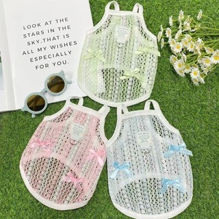 Chó Mèo Mùa Hè Rỗng Áo Thoáng Khí Nhẹ Teddy Bichon Corgi Vàng Chuyển Đổi Mục Vụ Mèo Đa Năng