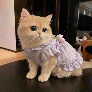 [Hàng có sẵn] Váy mỏng dễ thương mùa hè chống xỉn màu cho mèo 0,5-9kg
