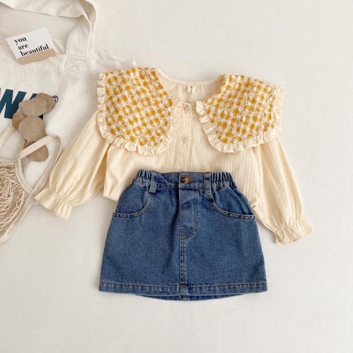 Váy Denim Bé Gái Phong Cách Mới Váy Chữ A Thời Trang Mùa Hè Cho Trẻ Em