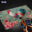 Thảm chơi TCG chống trượt BHJLAXR Tương thích cho các trò chơi thẻ giao dịch TCG / CCG, Bàn hoa và gà trống 14x24in Thích hợp cho các cuộc họp gia đình, dành cho những người đam mê TCG